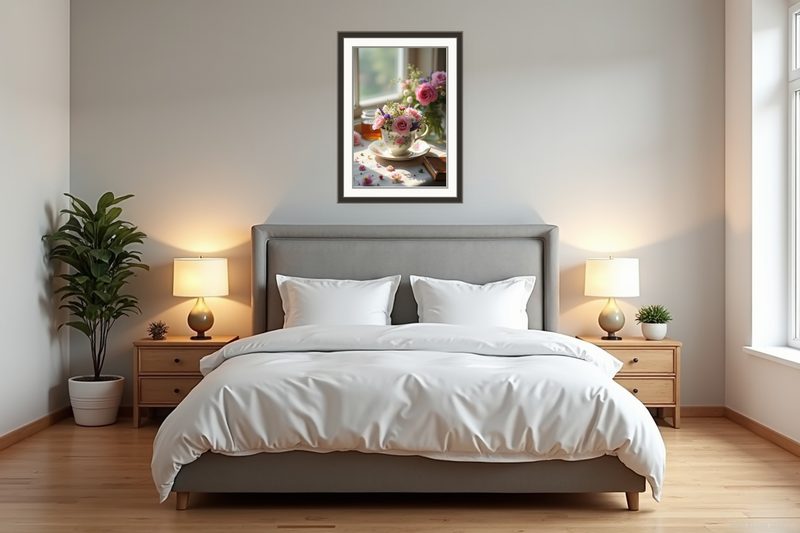 Vintage Teacup Garden Still Life — Cottagecore Botanicals Printable Wall Art