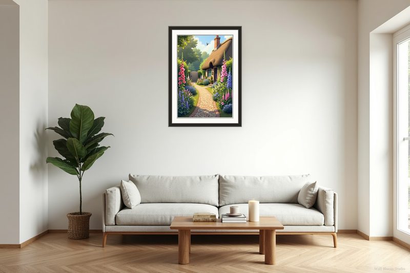 Sunlit Cottage Garden Path