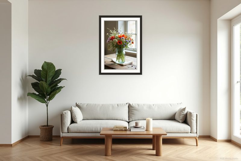 Wildflower Bouquet in Mason Jar