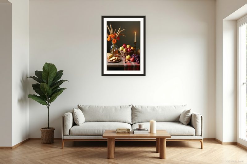 Harvest Table Still Life — Cottagecore Botanicals Printable Wall Art