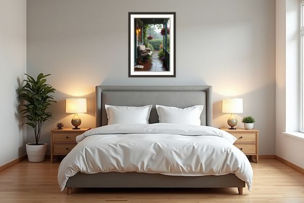 Printable wall art in bedroom