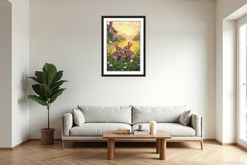 Baby Rabbits in Clover