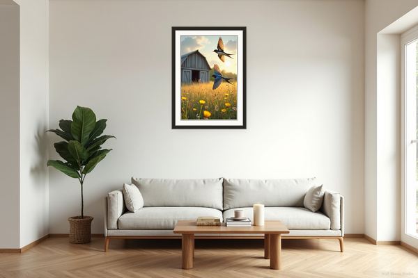 Nature-inspired wall art display