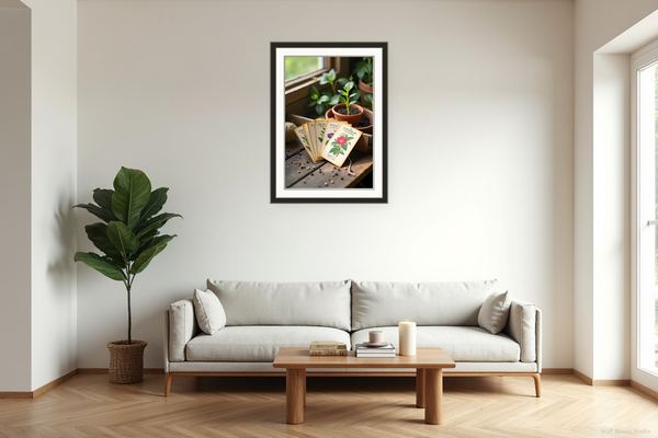 Wall art print in living room